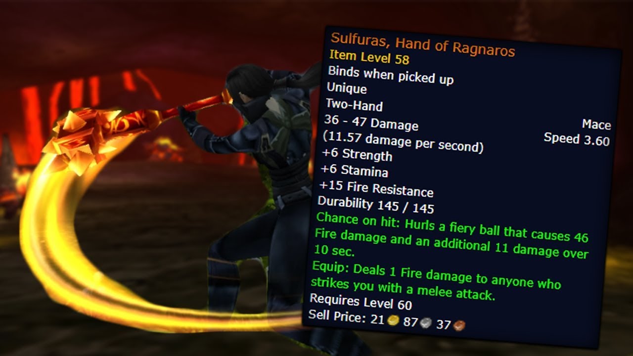 Sulfuras, Hand of Ragnaros | World of Warcraft Classic | www.bagssaleusa.com